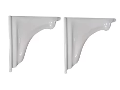 Retrò Coppia Di Supporti In Ceramica Con Staffe