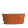 Lavabo Sospeso/Appoggio Tinozza 60X40Xh25 In Ceramica Lucido Arancio