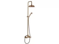 Colonna Doccia Olimpia Con Soffione Tondo Bronzo