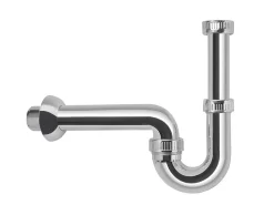 Sifone Per Lavabo A U In Pvc Cromo Lucido