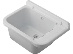 Pilozzo Lavanderia A Muro Interno/Esterno 50X34 H21 13L Polipropilene Marmorizzato Grigio