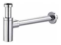 Sifone Per Lavabo Design Tondo Alto 11/4 Metallo Cromo