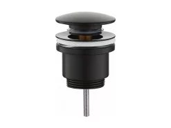 Piletta Lavabo Click Clack Universale Tonda Nero Opaco