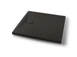 Piatto Doccia Appia Quadrato 90x90 In Ceramica Effetto Pietra Grafite Opaco