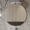 Specchio Tondo Sagomato TOUCH Ø 90 Cm Con Inserto Phoenix Nero Opaco