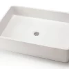 Lavabo Da Appoggio Cassino Junior In Resina Opaco Bianco Carrara