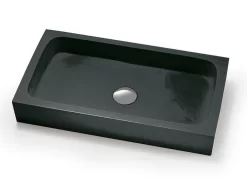 Lavabo Da Appoggio Circe In Resina Decorata Nero Africa