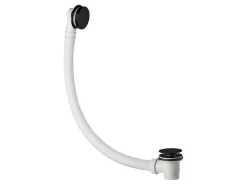 Colonna Di Scarico Vasca Con Tappo E Maniglia Nero Opaco