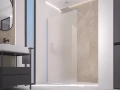 Doccia Walk In Zen 92 Cm H200 Cristallo 6 Mm Trasparente Blue Vintage