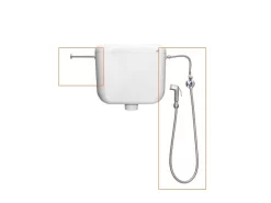 Kit Universale Europa2 Con Idroscopino E Portarotolo Per Cassetta Wc