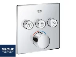 Miscelatore Per Doccia Incasso Grohe Smartcontrol Cube Monocomando Con Deviatore 3 Vie Cromo