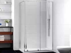 Box Doccia Karma 90x100 H200 Porta Scorrevole Cristallo 6 Mm Trasparente Cromato