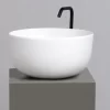 Lavabo Da Appoggio Dome Ø44,5 H24 In Ceramica Bianco Lucido