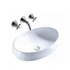 Lavabo Da Appoggio Mincio 59x40 H15 In Ceramica Bianco Lucido