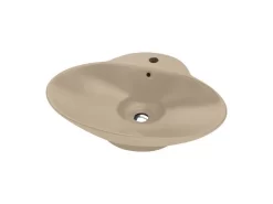 Lavabo Da Appoggio Menphis 61X49 In Resina Opaco Crema Marfil