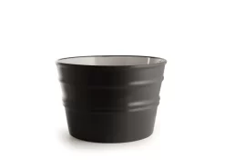 Lavabo Sospeso/Appoggio Bacile Midi Cm.Ø38 H24 In Ceramica Nero Opaco