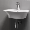 Lavabo Sospeso/Appoggio Berlino 55 Cm In Ceramica Bianco
