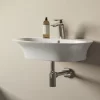 Lavabo Sospeso/Appoggio Berlino 65 Cm In Ceramica Bianco