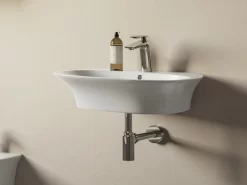 Lavabo Sospeso/Appoggio Berlino 65 Cm In Ceramica Bianco