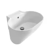 Lavabo Sospeso/Appoggio Tino 60X50Xh.30 In Ceramica Opaco Bianco