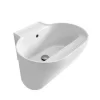 Lavabo Lavanderia Tino 60X50Xh30 Con Strofinatoio Bianco Opaco