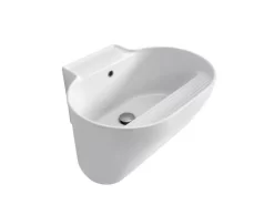 Lavabo Lavanderia Tino 60X50Xh30 Con Strofinatoio Bianco Opaco
