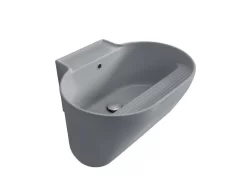 Lavabo Lavanderia Tino 60X50Xh30 Con Strofinatoio Grigio Opaco