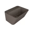 Lavabo Sospeso/Appoggio Wynn 50X40Xh.25 In Ceramica Opaco Siena