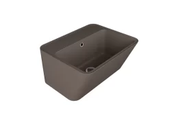 Lavabo Sospeso/Appoggio Wynn 50X40Xh.25 In Ceramica Opaco Siena