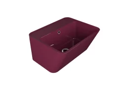 Lavabo Sospeso/Appoggio Wynn 50X40Xh.25 In Ceramica Lucido Vinaccia