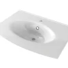 Lavabo Incasso Linda Unitop 75X52 Krist In Ceramica Lucido Bianco