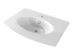 Lavabo Incasso Linda Unitop 75X52 Krist In Ceramica Lucido Bianco