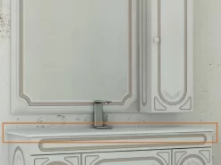 Lavabo Incasso Monet/Matisse Integrato 121X46 In Ceramica Lucido Bianco