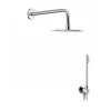 Kit Doccia Soffione Mel Inox Tondo Con Duplex