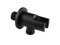 Presa Acqua Mel Duplex Tondo Nero Opaco