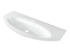 Lavabo Incasso Modo Top Vetro 122X52 Extra-Light Cristallo Naturale Bianco