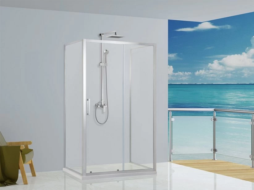 Box Doccia Neptum 140x80x80 H190 Porta Scorrevole E 2 Lati Fissi Cristallo 6 Mm Trasparente Cromato 1 Box Doccia Neptum 140x80x80 H190 Porta Scorrevole E 2 Lati Fissi Cristallo 6 Mm Trasparente Cromato