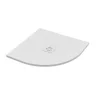 Piatto Doccia Semicircolare Crypto 80x80 H2,5 Cm In Resina Bianco