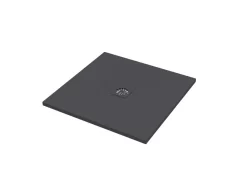 Piatto Doccia Quadrato Crypto 80x80 H2,5 Cm In Resina Grafite