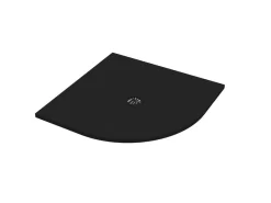 Piatto Doccia Semicircolare Crypto 90x90 H2,5 Cm In Resina Nero