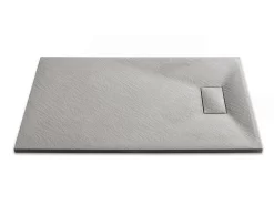 Piatto Doccia Stone 80X120 H2,6 In Resina Grigio Cemento