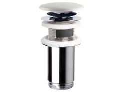 Piletta Lavabo Click Clack Forever H90 Mm Con Tappo In Ceramica Bianco Opaco