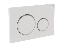 Placca Wc Geberit Sigma20 2 Pulsanti Bianco/Cromo/Bianco