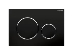 Placca Wc Geberit Sigma20 2 Pulsanti Nero/Cromo/Nero
