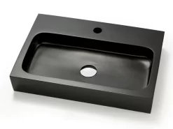 Lavabo Appoggio/Incasso Ponza 60 Nero Africa In Resina Opaco Nero Africa