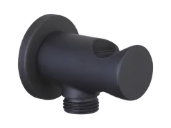 Presa Acqua Low Tonda Nero Opaco