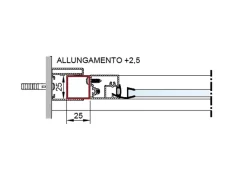 Profilo Di Allungamento Relax 25X25 +2,5cm Nero