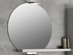 Specchio Bagno Filo Lucido Tonda Segata Cm. 75X67,5