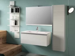 Specchio Bagno Smart 89X61,5 H2 Larice Bianco
