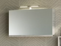 Specchio Bagno Smile Contenitore 90X51 Larice Grigio